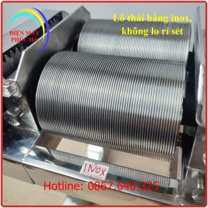 Máy thái bì lợn lô inox dài 12cm
