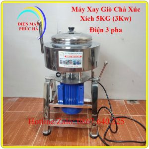 Máy xay giò chả lụa 5kg dùng điện 3 pha