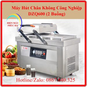 May hut chan k hong công nghiệp dzq 600 2 buồng hút