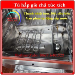 Tủ Hấp 6 Khay dùng điện hẹn giờ chỉnh nhiệt