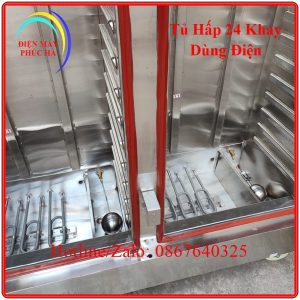 Tủ Hấp Công Nghiệp 24 Khay Dùng Điện