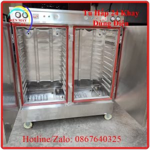 Tủ hấp công nghiệp 24 khay dùng điện