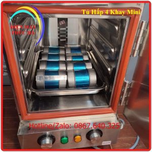 Tủ hấp giò chả mini 4 khay