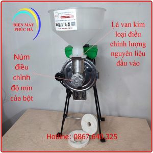Máy xay bột nước 1,5kw đầu inox